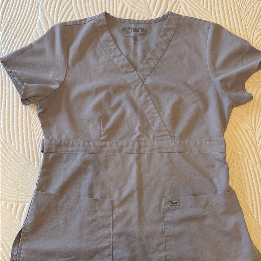 Grey's Anatomy Slate V-Neck Scrub Top